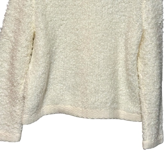 Talbots Wool Blend Ivory Plush Boucle Button Down Sweater Cardigan - Picture 9 of 11